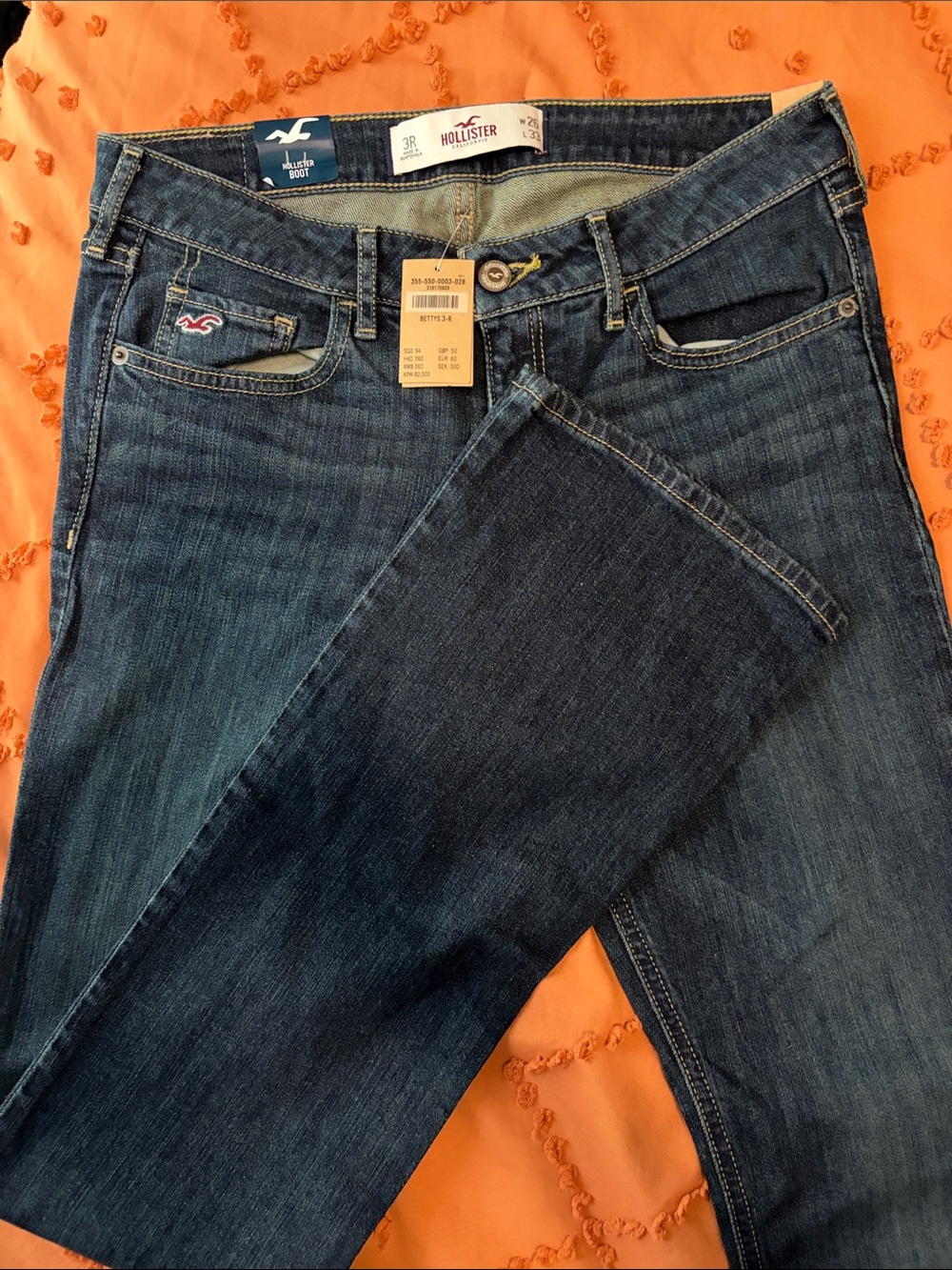 Hollister Women's Dark Indigo Boot Cut Jeans